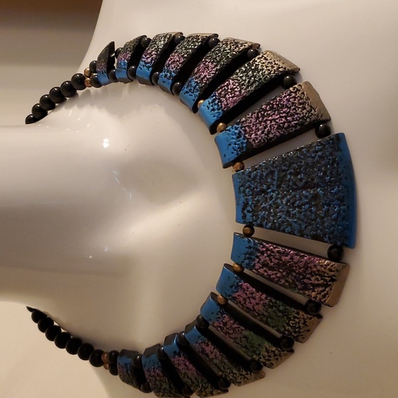 Jewelry - Vintage Tribal Azure Aztec Choker
